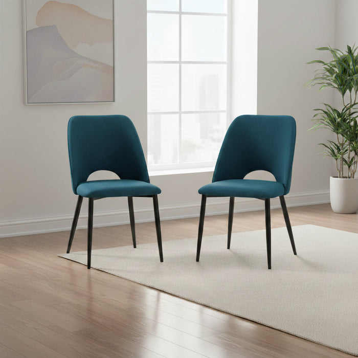 Set de 2 Sillas Urban, Color Azul, Con espaldar y diseño Moderno