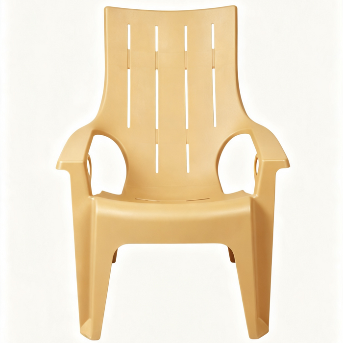 Silla Playera con Brazos Ocean, Amarillo, con Espaldar y Reposa Brazos
