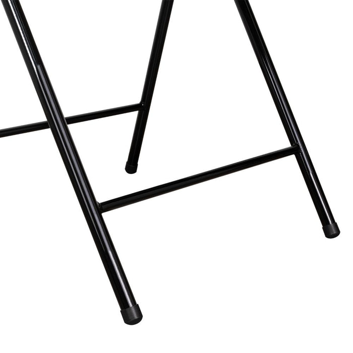 Silla Plegable Dako, Blanco, espaldar y asiento en material plastico y patas metálicas
