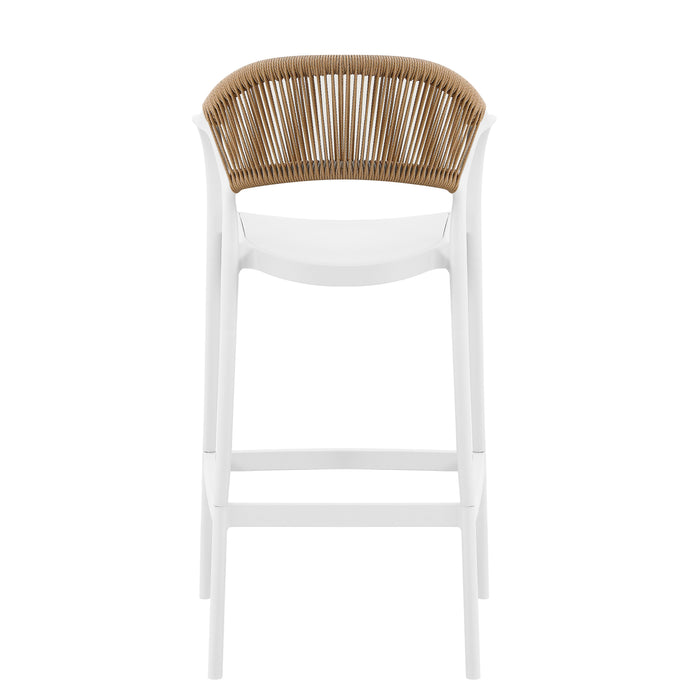 Silla para Bar Balí, Blanco, Doble propósito con Reposa Pies