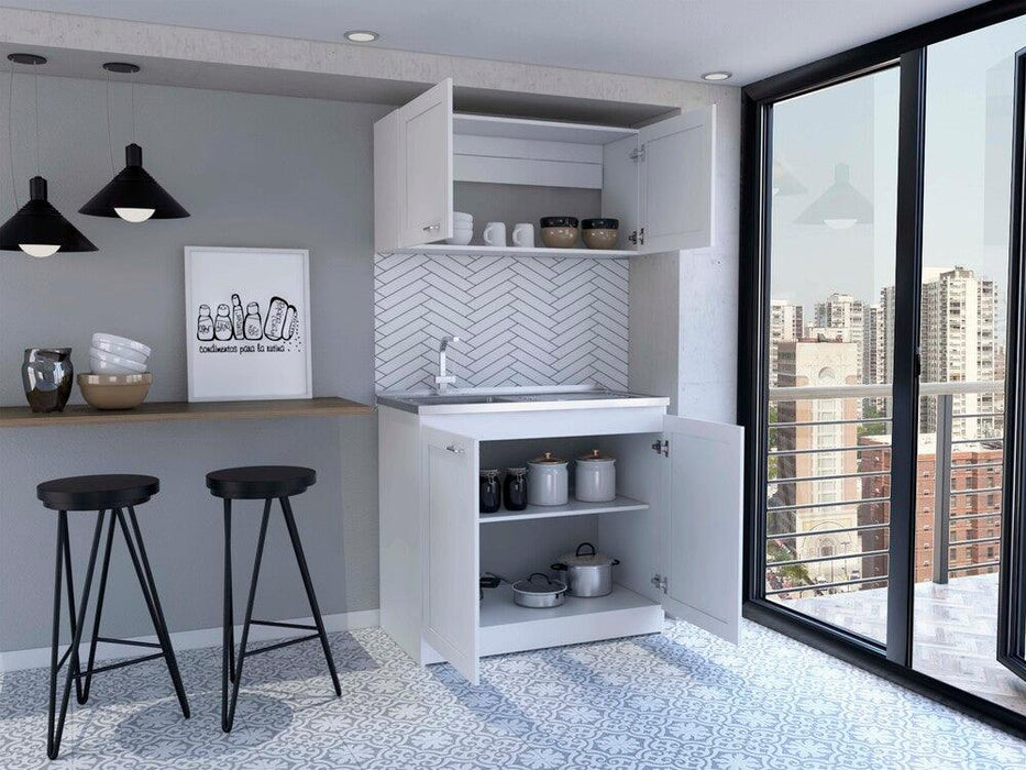 Cocina integral toronto, blanco, incluye mesón izquierdo