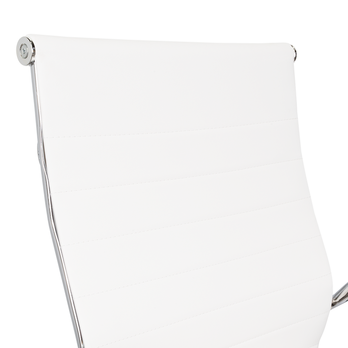 Silla Oficina X-56W, Blanca, con Cómodo Espaldar y Rodachines