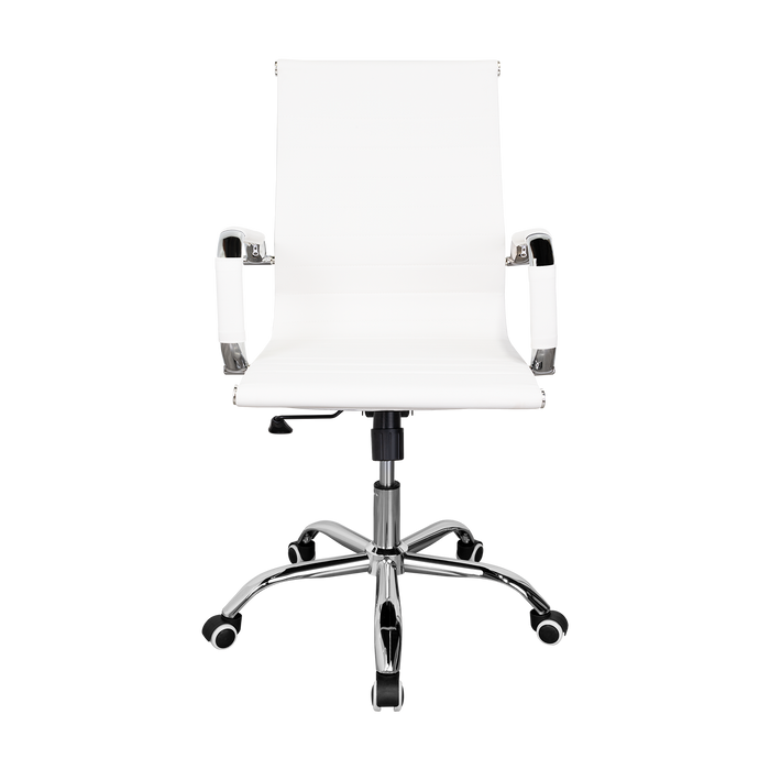 Silla Oficina X-56W, Blanca, con Cómodo Espaldar y Rodachines