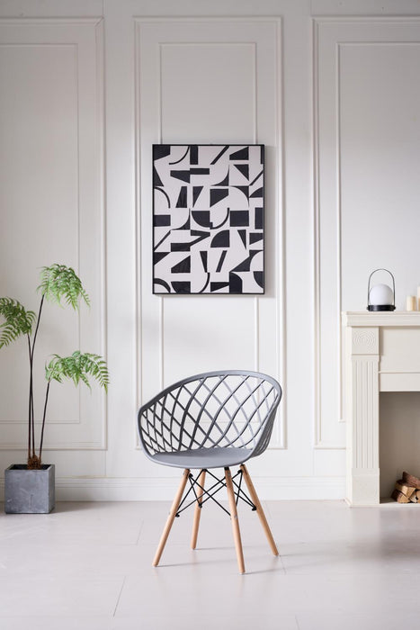 Silla Oasis con Brazos, Color Gris, Con espaldar