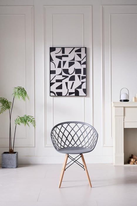 Silla Oasis con Brazos, Color Gris, Con espaldar