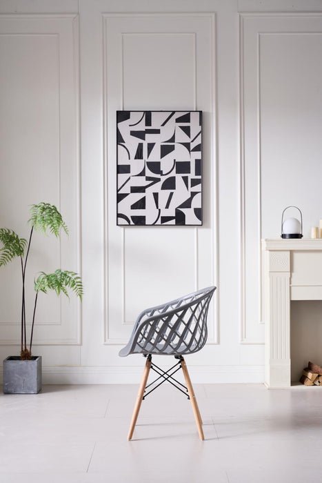 Silla Oasis con Brazos, Color Gris, Con espaldar