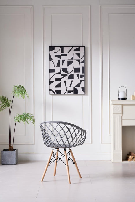 Silla Oasis con Brazos, Color Gris, Con espaldar