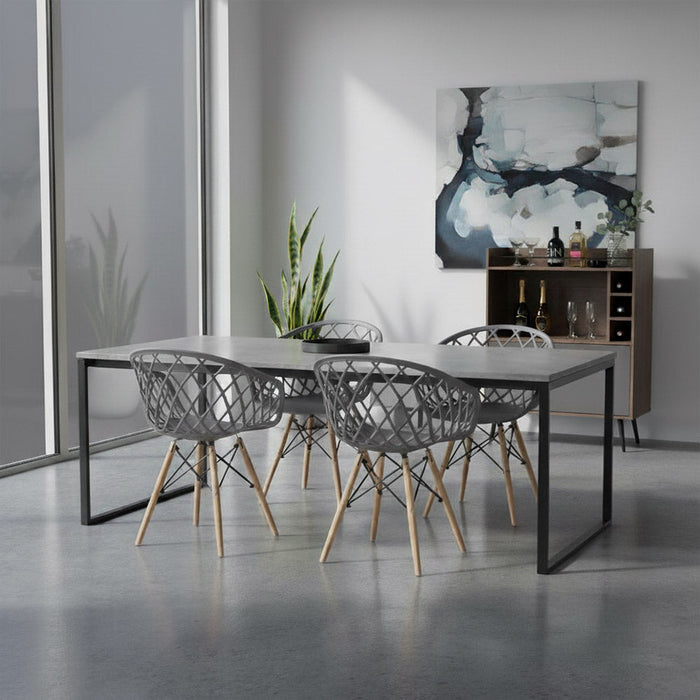 Silla Oasis con Brazos, Color Gris, Con espaldar