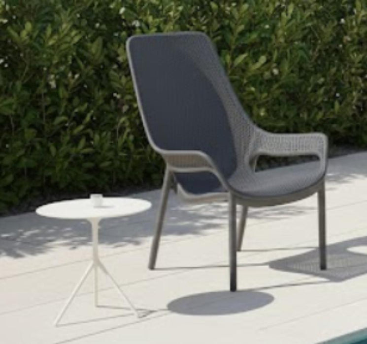 Silla Launge Mayorca, Gris Oscuro, con espaldar y reposa brazos