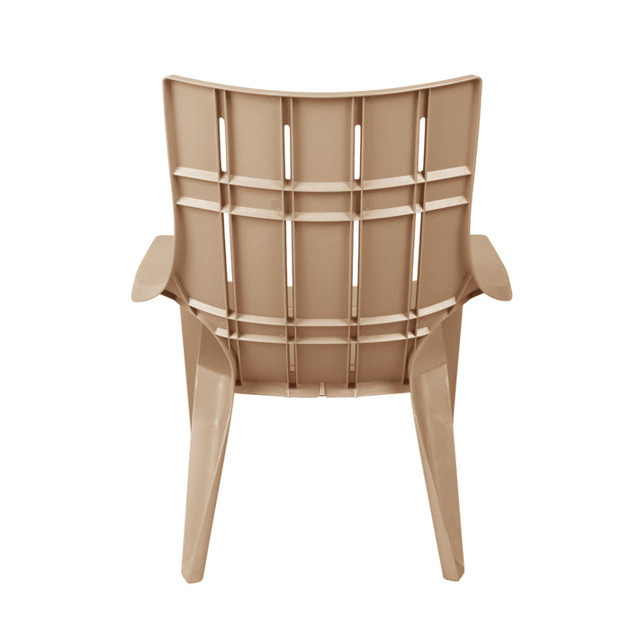 Silla Playera con Brazos Ocean, Khaki, con Espaldar y Reposa Brazos