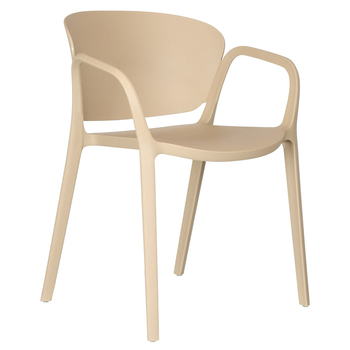 Silla con Brazos California, Khaki, con Espaldar y Diseño Minimalista