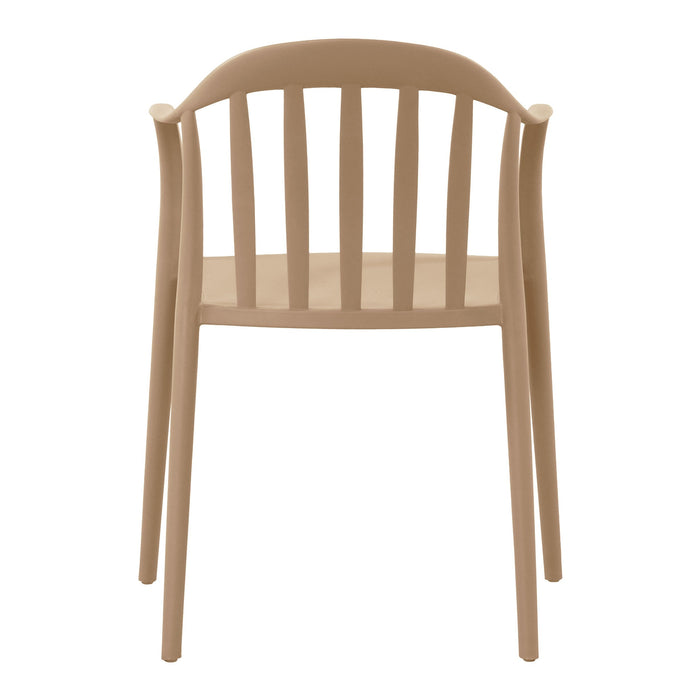 Silla con Brazos Delhi, Khaki, con Espaldar y Diseño Minimalista