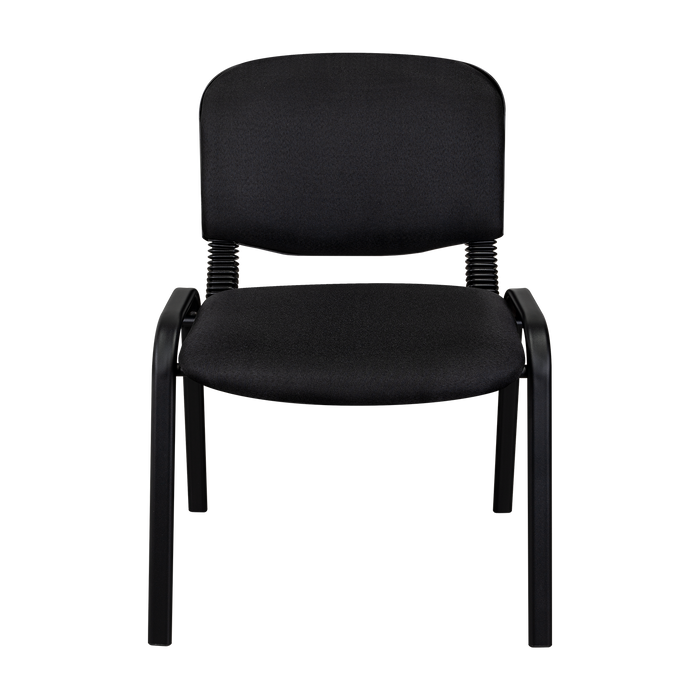 Silla Interlocutora, Negro, Con espaldar y diseño sencillo sin brazo