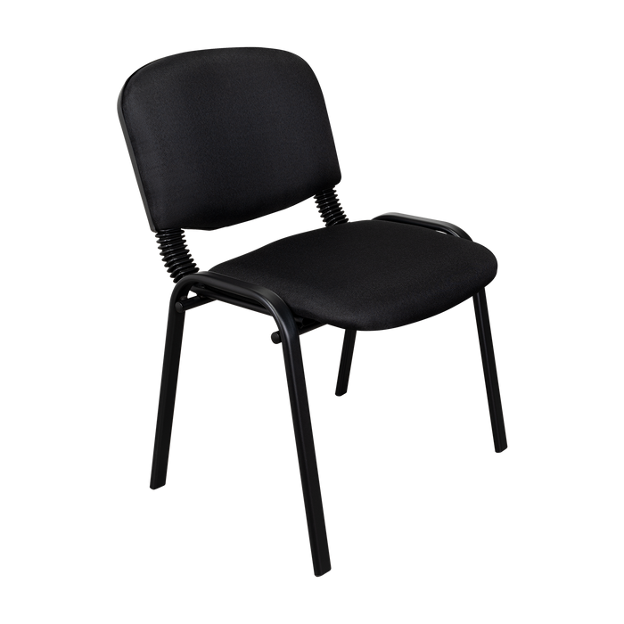 Silla Interlocutora, Negro, Con espaldar y diseño sencillo sin brazo