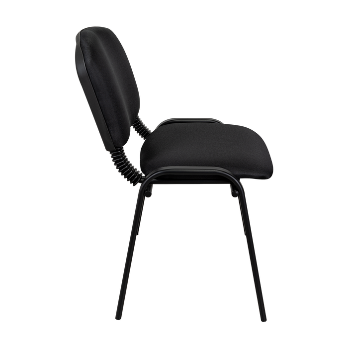 Silla Interlocutora, Negro, Con espaldar y diseño sencillo sin brazo