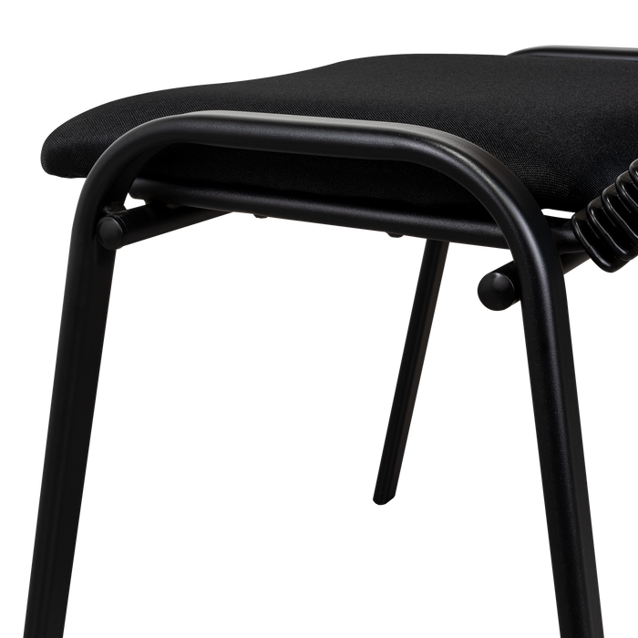 Silla Interlocutora, Negro, Con espaldar y diseño sencillo sin brazo