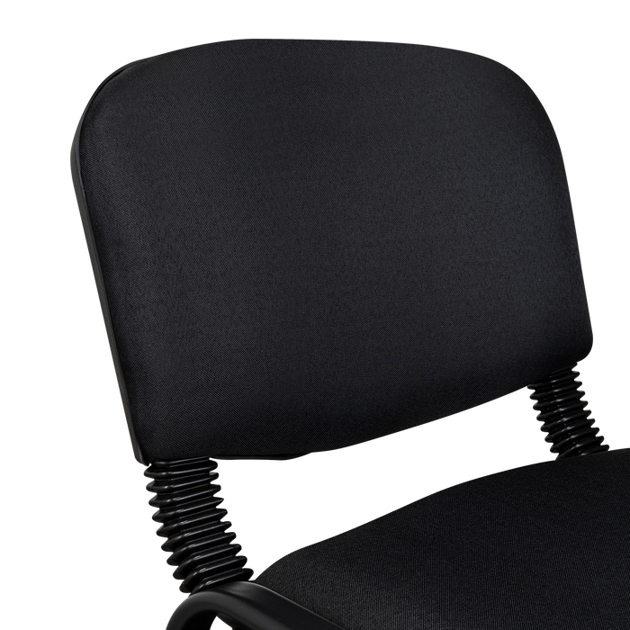 Silla Interlocutora, Negro, Con espaldar y diseño sencillo sin brazo