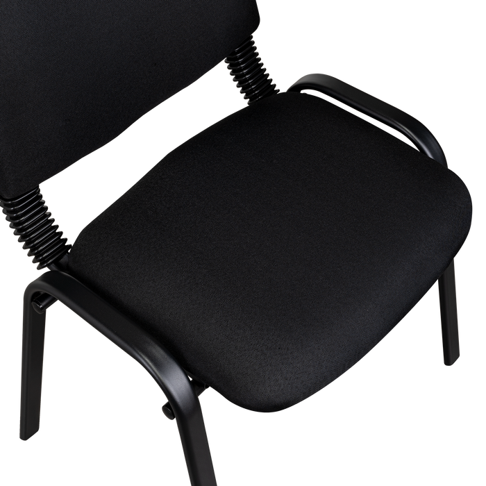 Silla Interlocutora, Negro, Con espaldar y diseño sencillo sin brazo
