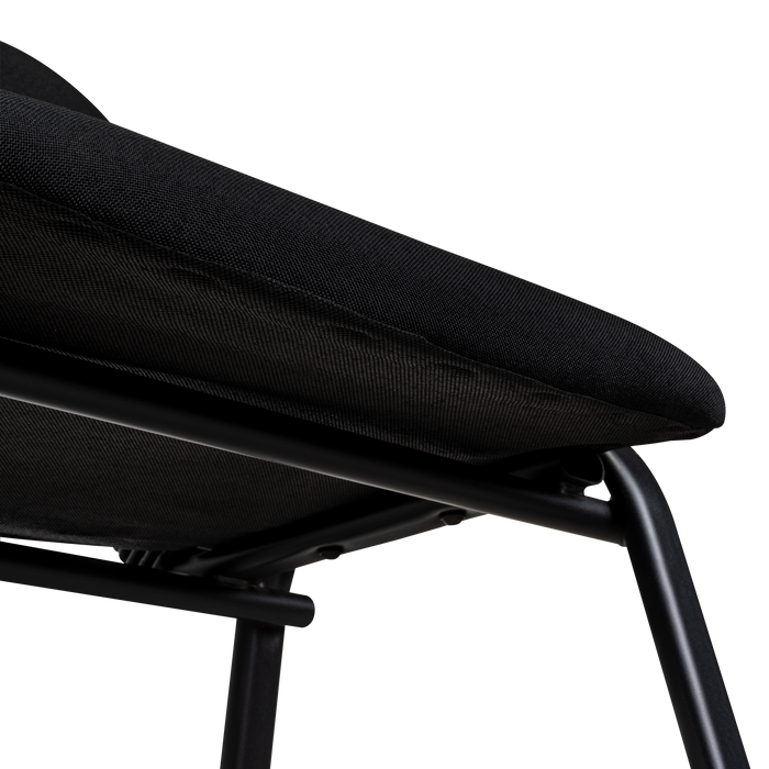 Silla Interlocutora, Negro, Con espaldar y diseño sencillo sin brazo