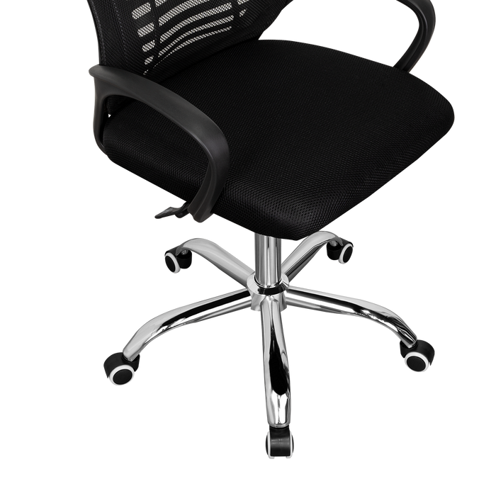 Silla de Escritorio Liz, Negro, Cuenta con Brazos y Espaldar