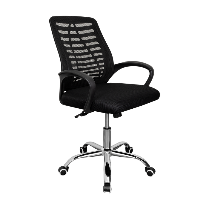 Silla de Escritorio Liz, Negro, Cuenta con Brazos y Espaldar