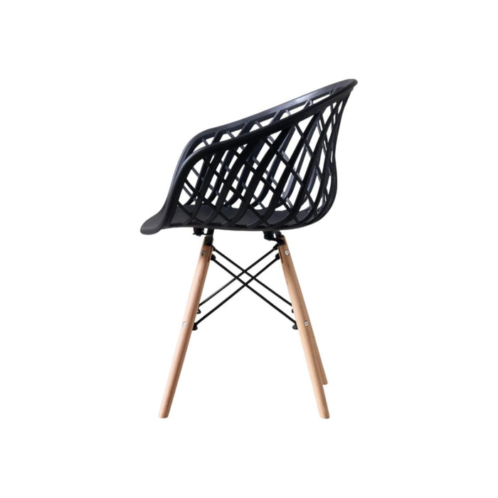 Silla Oasis con Brazos, Color Negro, Con espaldar