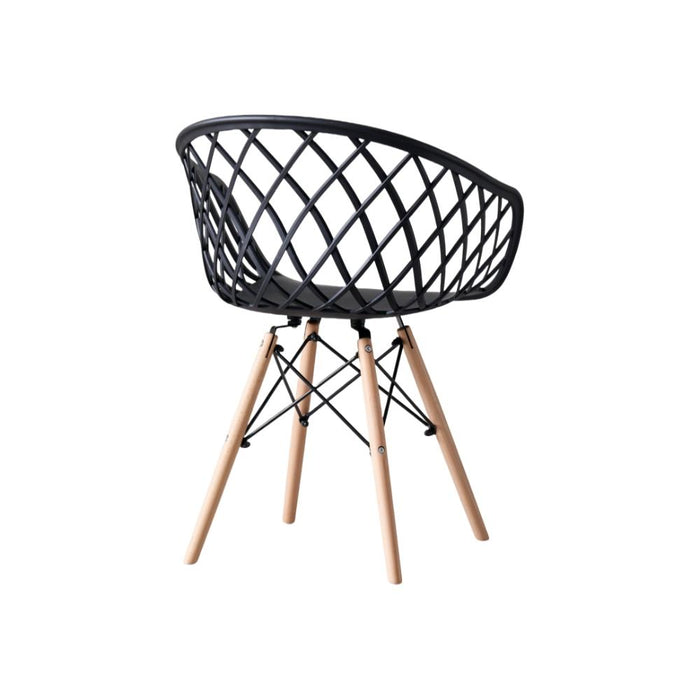 Silla Oasis con Brazos, Color Negro, Con espaldar