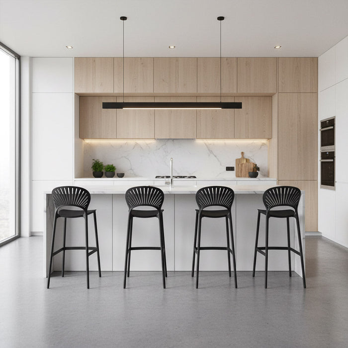 Silla para Bar Paraiso, Color Negro, Diseño moderno