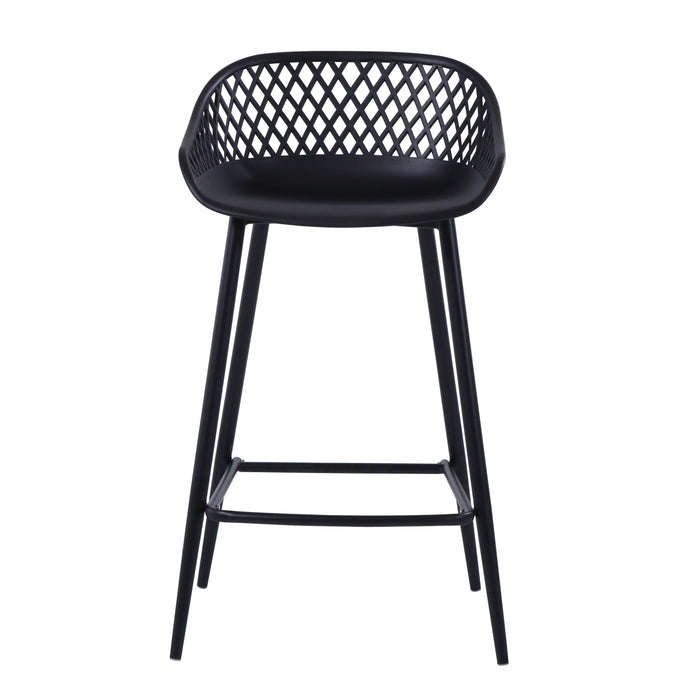 Silla para Bar India, Color Negro, con Estructura Metálica