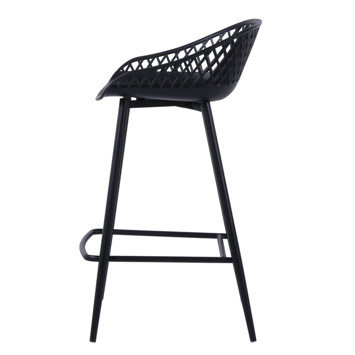 Silla para Bar India, Color Negro, con Estructura Metálica