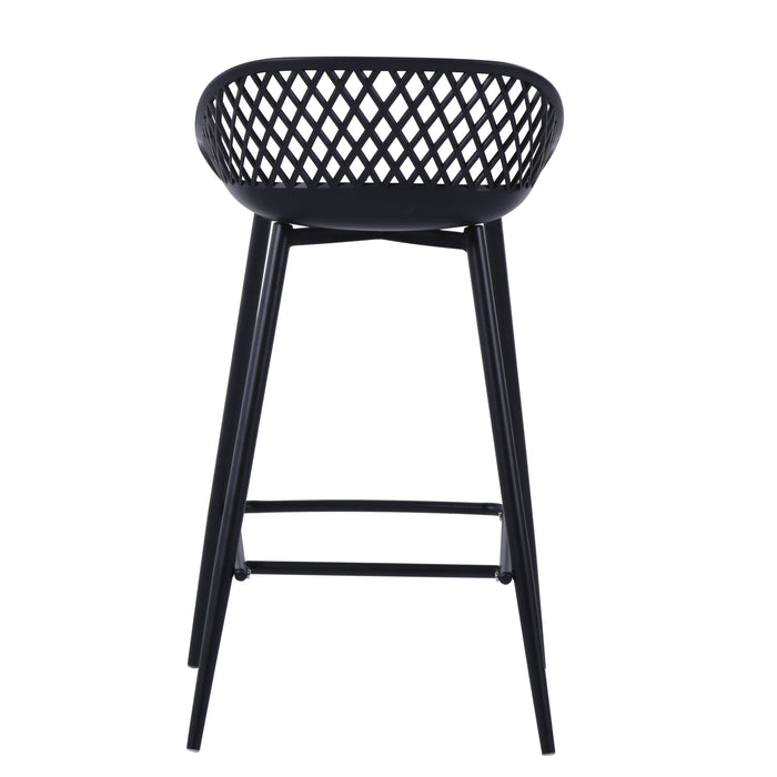 Silla para Bar India, Color Negro, con Estructura Metálica