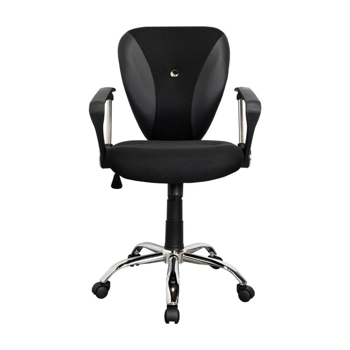 Silla de Escritorio Star, Wengue, con Cómodo Espaldar y Rodachinas Para Su Fácil Desplazamiento