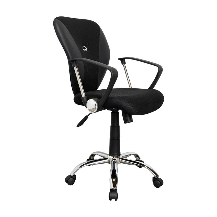 Silla de Escritorio Star, Wengue, con Cómodo Espaldar y Rodachinas Para Su Fácil Desplazamiento