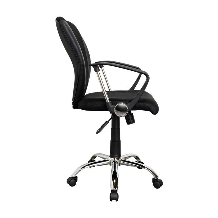 Silla de Escritorio Star, Wengue, con Cómodo Espaldar y Rodachinas Para Su Fácil Desplazamiento