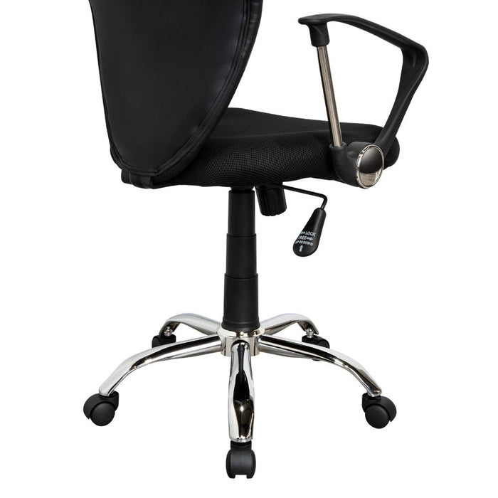 Silla de Escritorio Star, Wengue, con Cómodo Espaldar y Rodachinas Para Su Fácil Desplazamiento