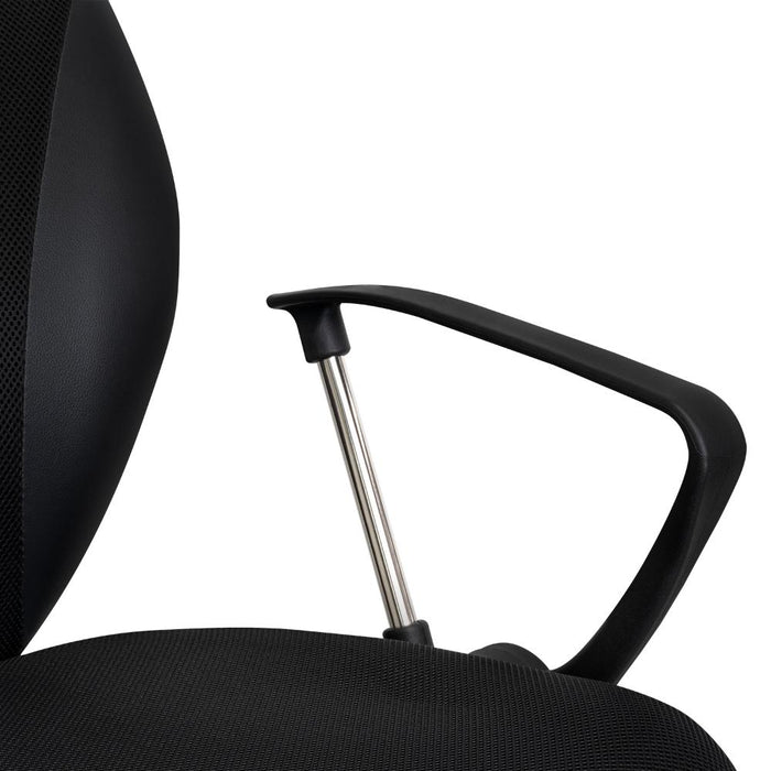 Silla de Escritorio Star, Wengue, con Cómodo Espaldar y Rodachinas Para Su Fácil Desplazamiento