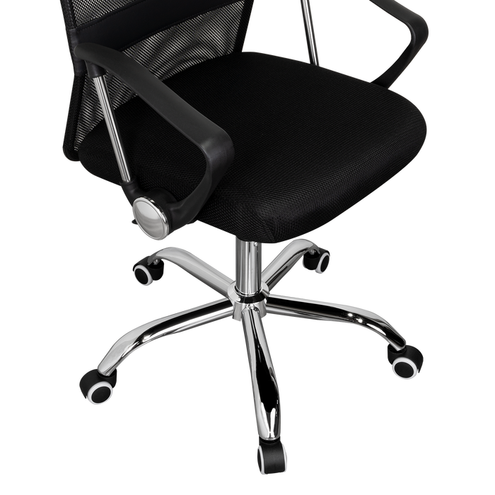 Silla Oficina X-50B, Wengue, con Cómodo Espaldar y Rodachines