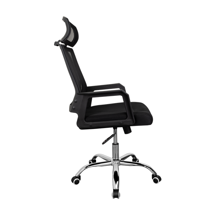 Silla Oficina X-57B, Wengue, con Cómodo Espaldar y Rodachines