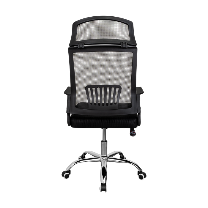 Silla Oficina X-57B, Wengue, con Cómodo Espaldar y Rodachines