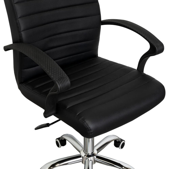 Silla Oficina X-59B, Wengue, con Cómodo Espaldar y Rodachines