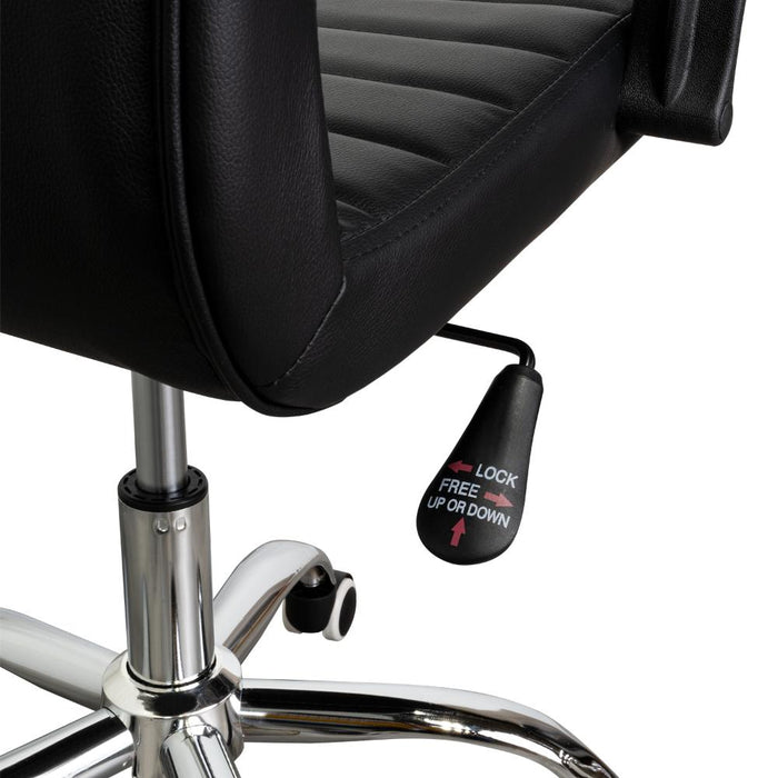 Silla Oficina X-59B, Wengue, con Cómodo Espaldar y Rodachines