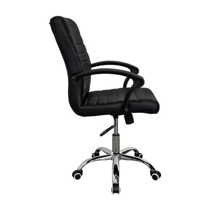 Silla Oficina X-59B, Wengue, con Cómodo Espaldar y Rodachines