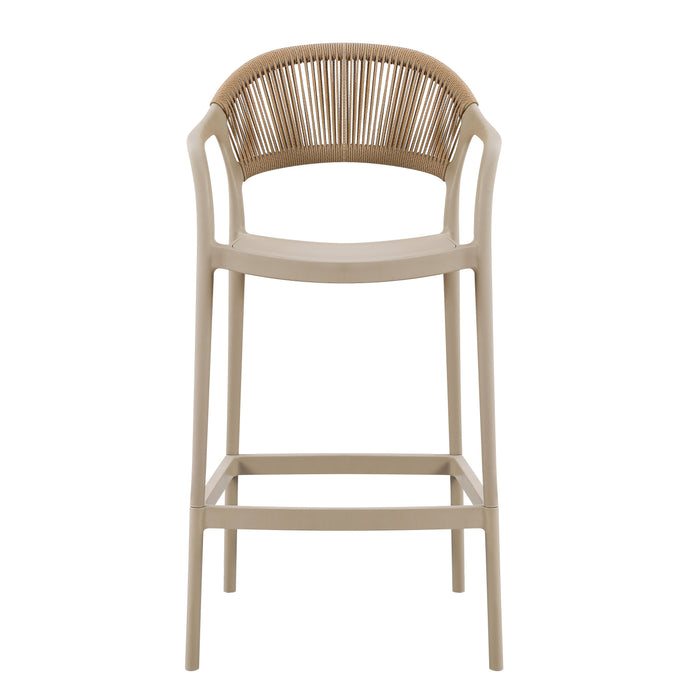 Silla para Bar Balí, Taupe, Doble propósito con Reposa Pies