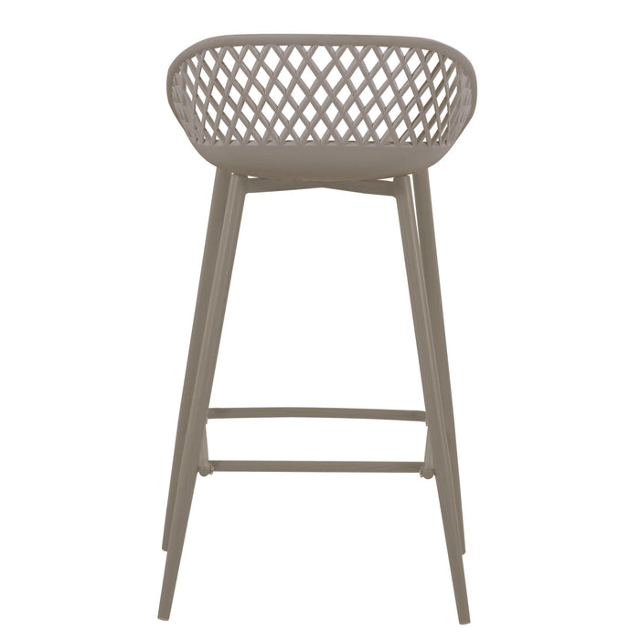 Silla para Bar India, Color Taupe, con Estructura Metálica