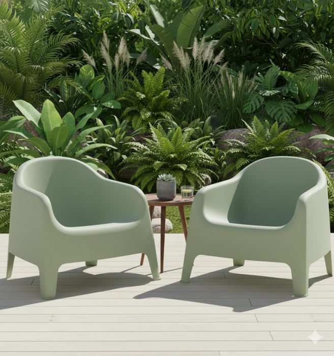 Silla Launge Sun, Verdematcha, cómoda para terraza o jardín