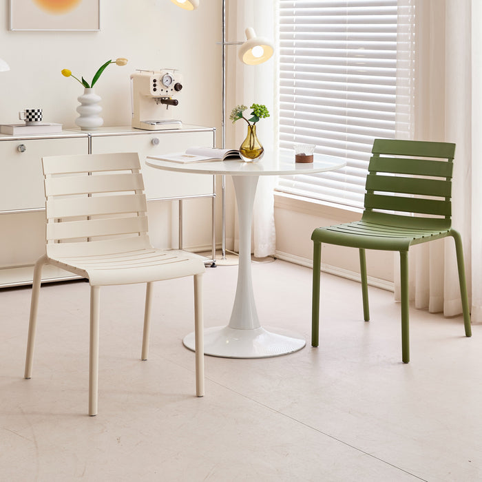 Silla Montana, Color Verde, con Espaldar en Líneas Diseño Moderno