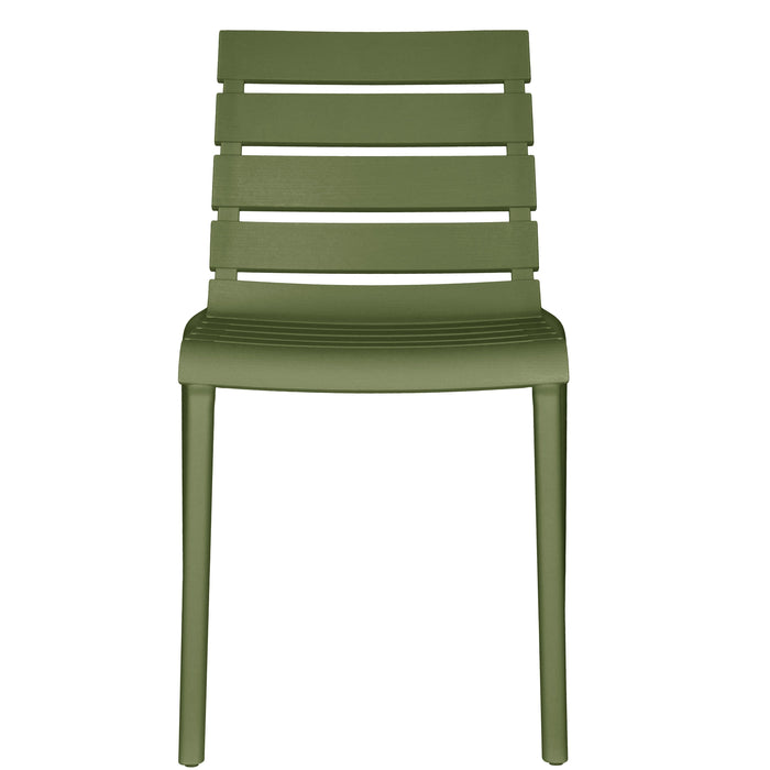 Silla Montana, Color Verde, con Espaldar en Líneas Diseño Moderno