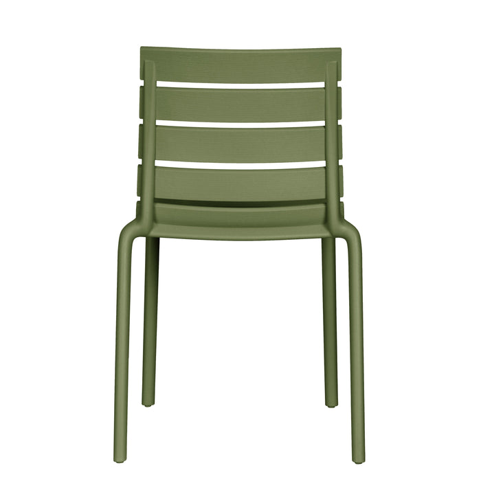 Silla Montana, Color Verde, con Espaldar en Líneas Diseño Moderno