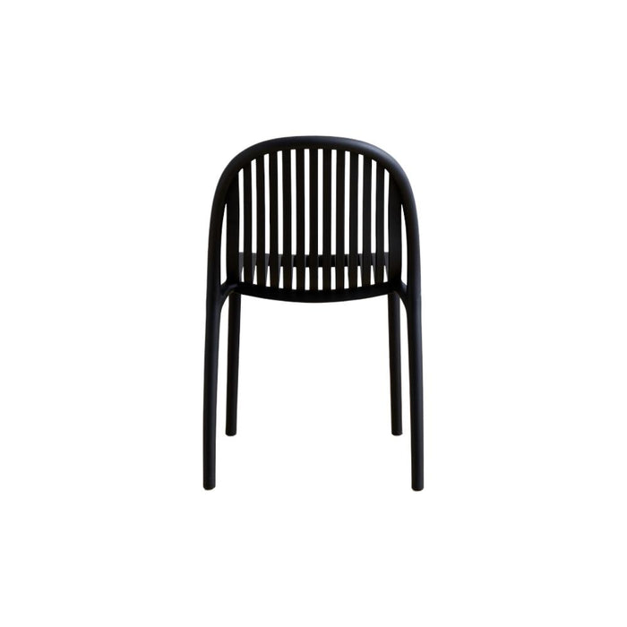 Silla Marruecos, Negro, con Espaldar en Rayas y Diseño Minimalista