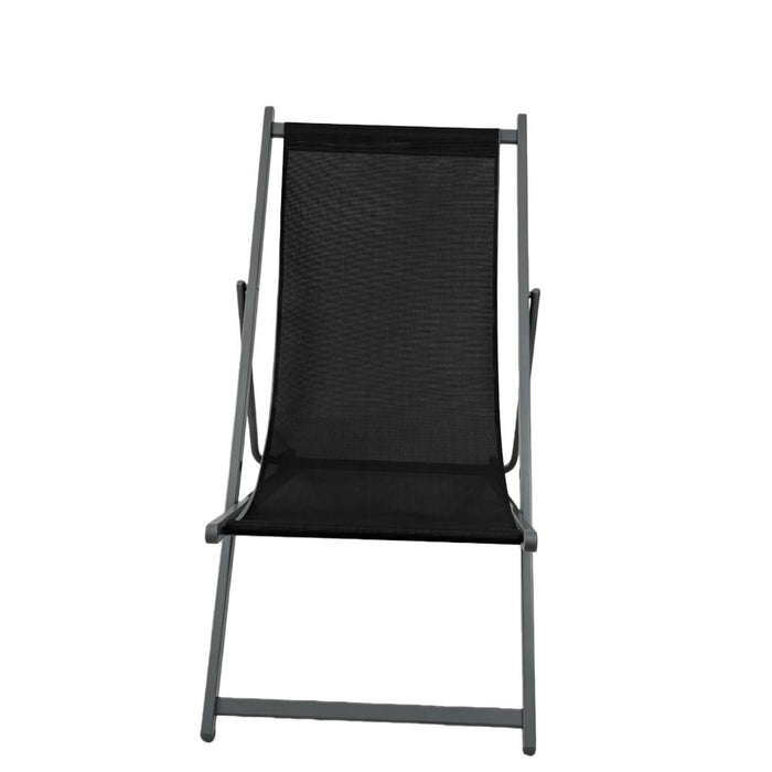 Silla Plegable Reclinable Kenya, Negro, con Tres Posiciones